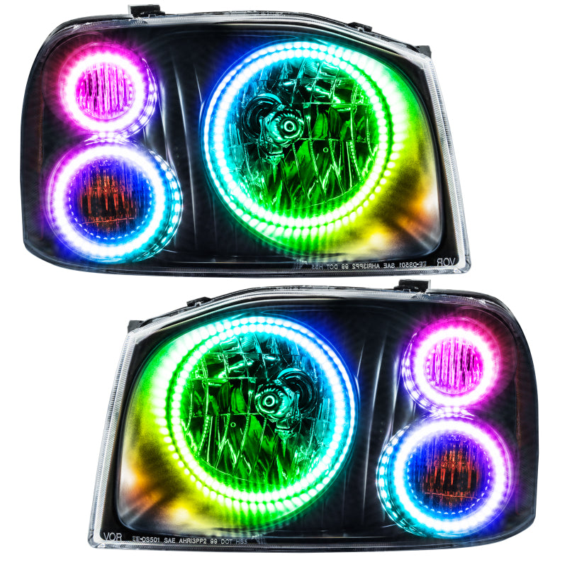 Oracle 01-04 Nissan Frontier SMD HL - Triple Halo - ColorSHIFT w/ Simple Controller Headlights ORACLE Lighting
