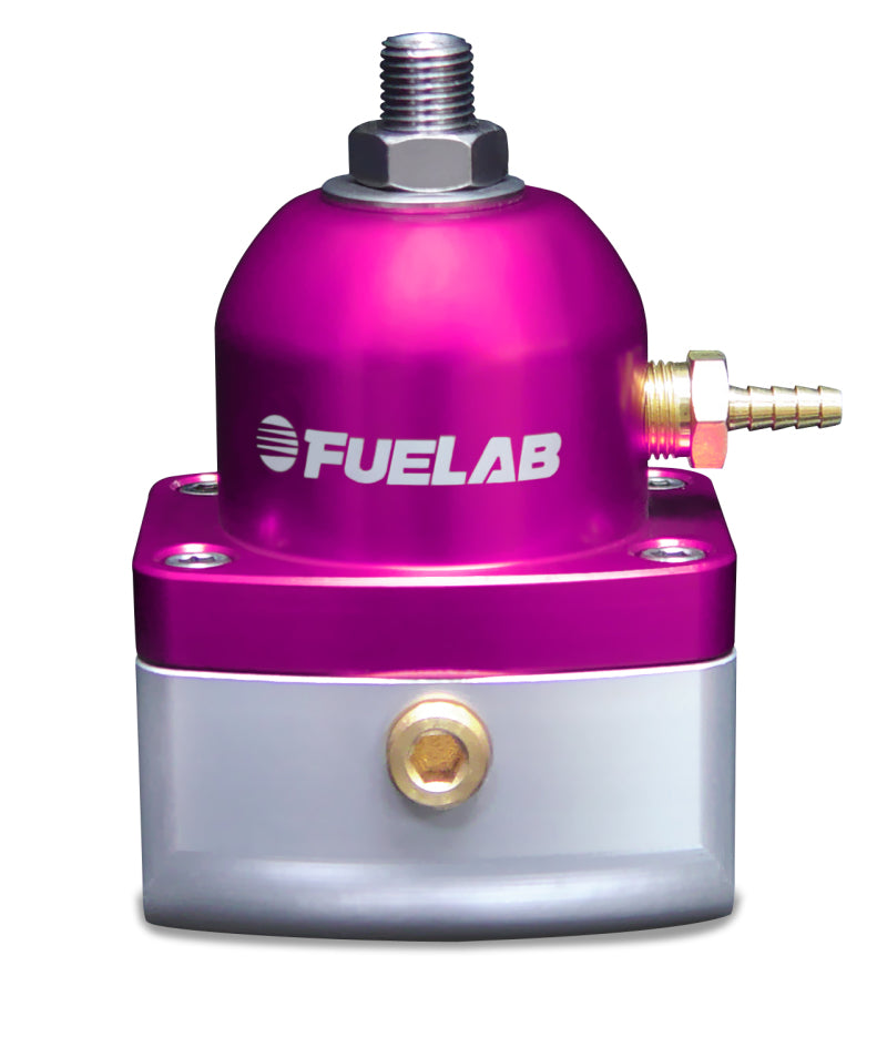 Fuelab 515 EFI Adjustable FPR Large Seat 25-90 PSI (2) -10AN In (1) -6AN Return - Purple Fuel Pressure Regulators Fuelab