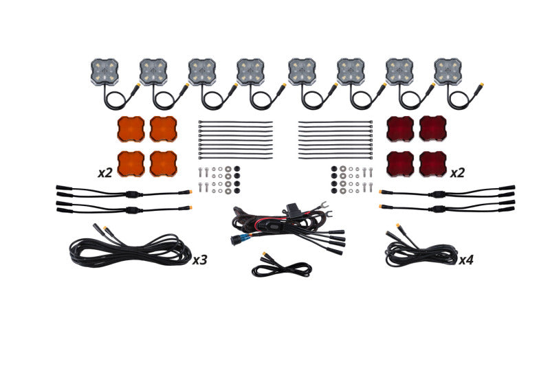Diode Dynamics Single-Color Rock Light Installer Kit (8-pack) Light Accessories and Wiring Diode Dynamics