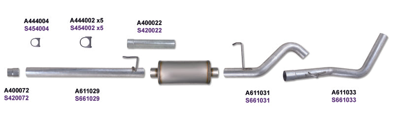 Diamond Eye KIT 3in Catback Single GAS AL FORD 5.4L F150 04-08 Catback Diamond Eye Performance