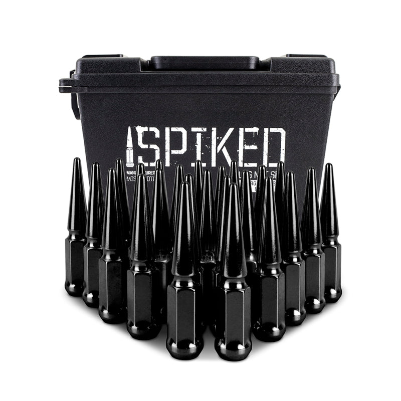 Mishimoto Mishimoto Steel Spiked Lug Nuts M12 x 1.5 24pc Set Black Lug Nuts Mishimoto