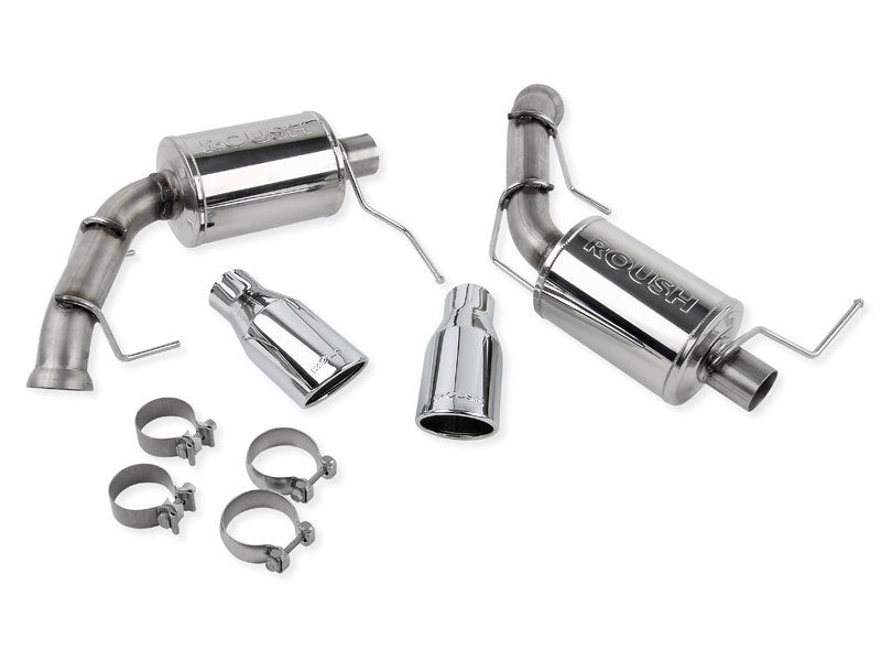 Roush 2011-2014 Ford Mustang V8 Enhanced Sound Dual Axle-Back w/ Round Tips Axle Back Roush