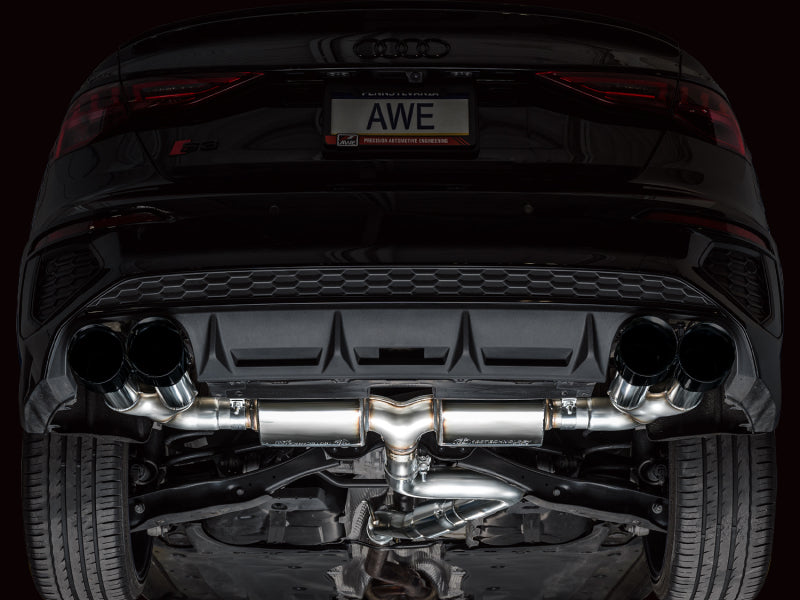AWE Tuning 22-24 Audi 8Y S3 Touring Edition Exhaust - Diamond Black Tips Catback AWE Tuning
