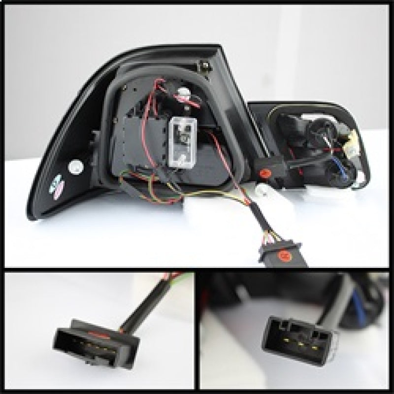 Spyder BMW E46 00-03 2Dr Coupe Light Bar LED Tail Lights Red Clear ALT-YD-BE4600-LBLED-RC Tail Lights SPYDER