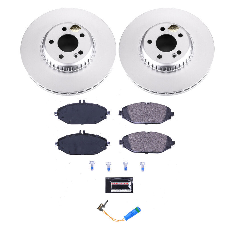 Power Stop 17-18 Mercedes-Benz C300 Front Euro-Stop Brake Kit Brake Kits - OE PowerStop