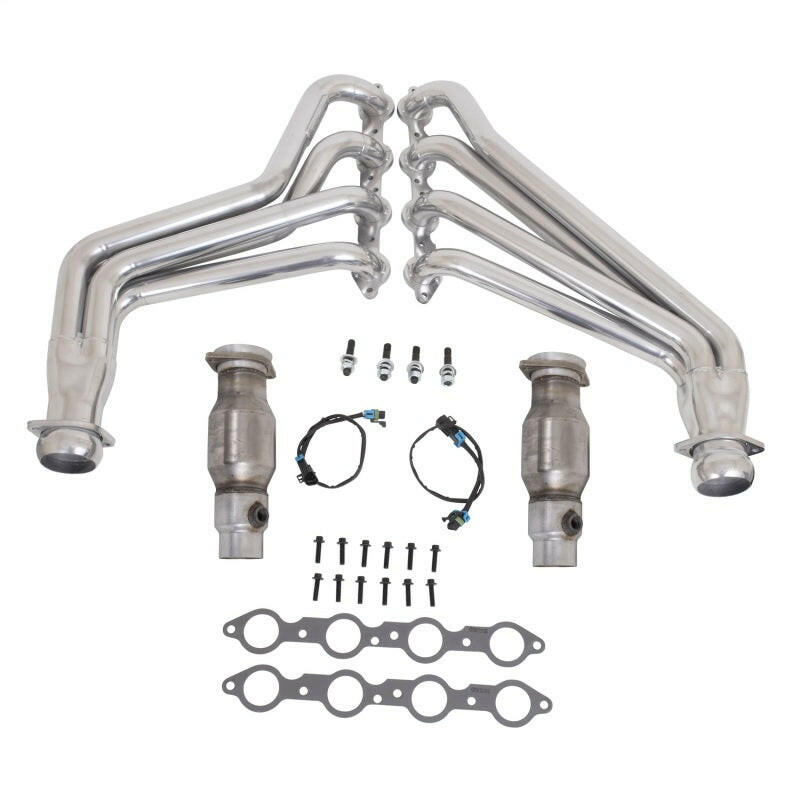 BBK 10-15 Camaro LS3 L99 Long Tube Exhaust Headers With Converters - 1-3/4 Silver Ceramic Headers & Manifolds BBK