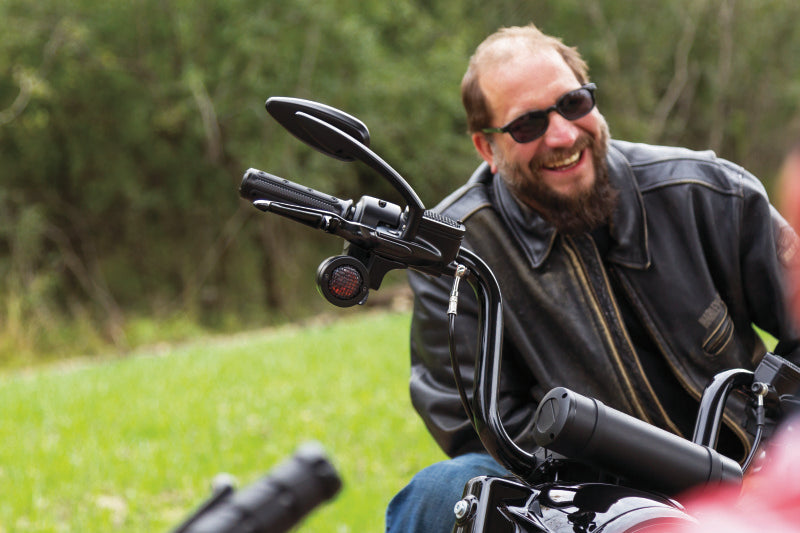 Kuryakyn Teardrop Mirrors Satin Black Rear View Mirrors Kuryakyn