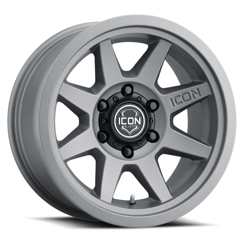 ICON Rebound 17x8.5 6x5.5 25mm Offset 5.75in BS 95.1mm Bore Charcoal Wheel Wheels - Cast ICON