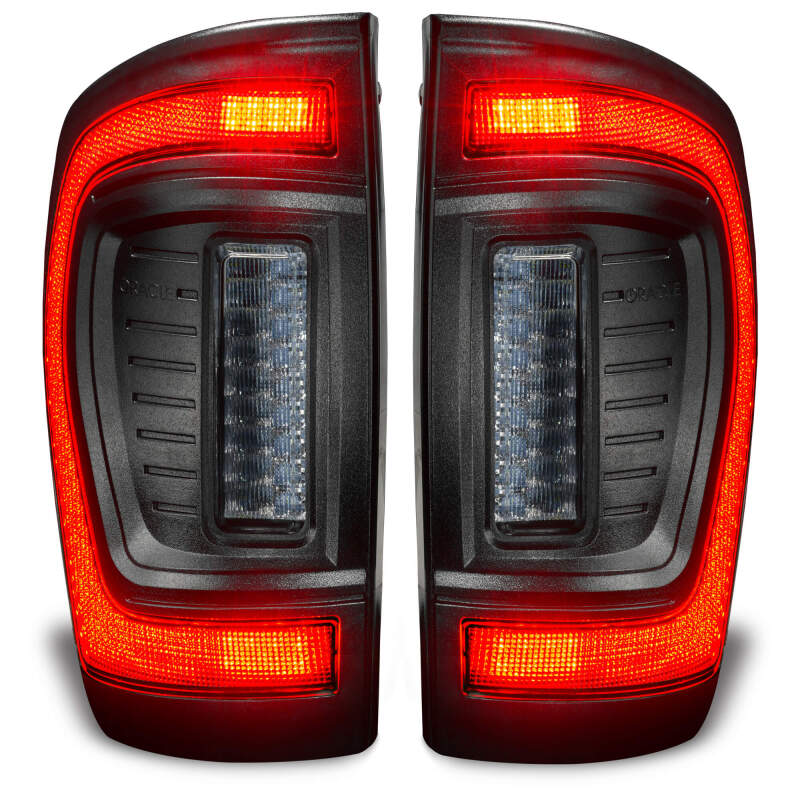 Oracle Lighting 16-23 Gen 3 Toyota Tacoma Black Series Flush Style LED Tail Lights Tail Lights ORACLE Lighting