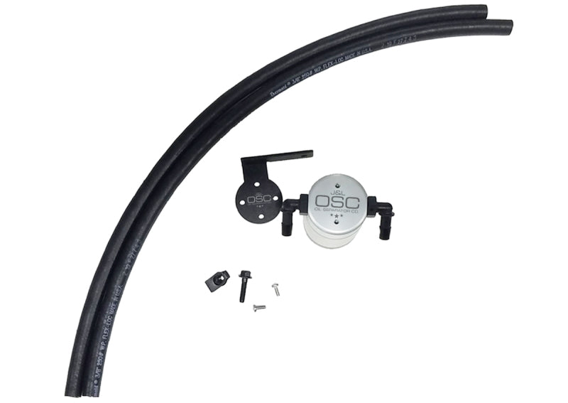 J&L 13-18 Ford Escape 2.0 EcoBoost 2.0 Oil Separator 3.0 Passenger Side - Clear Anodized Oil Separators J&L