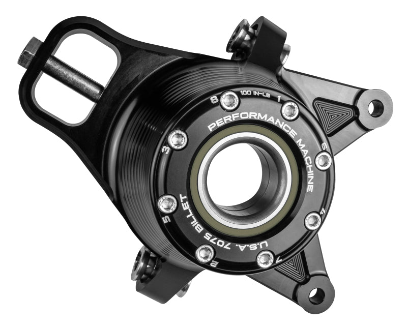 Performance Machine UTV Rear Bearing Carrier Set - Black Ano Steering Knuckles & Spindles Performance Machine