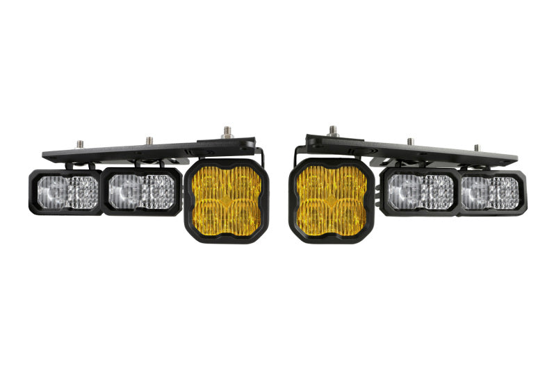 Diode Dynamics 21-Up Ford Bronco Stage Series Fog Pocket Kit - Yellow Max Fog Lights Diode Dynamics