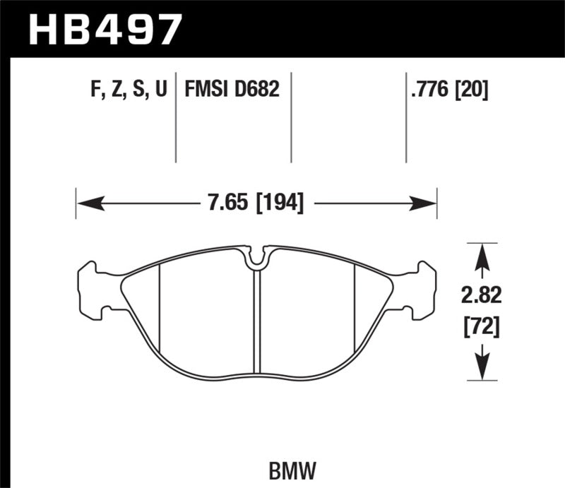 Hawk 04-06 Audi TT Quattro / 04-05 VW Golf R32 Perf Ceramic Street Front Brake Pads Brake Pads - Performance Hawk Performance