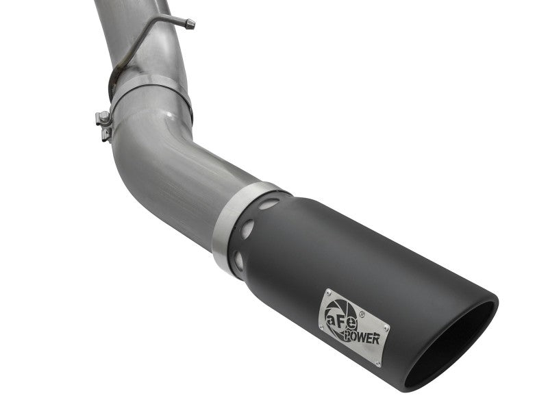 aFe LARGE Bore HD 5in Exhausts DPF-Back SS w/ Black Tips 16-17 GM Diesel Truck V8-6.6L (td) LML/L5P DPF Back aFe