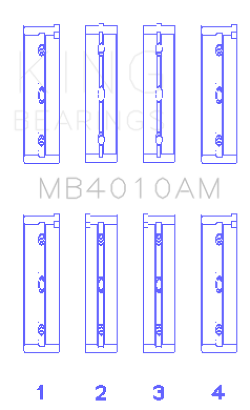 King Engine Bearings Isuzu 6Vd1 (Size +0.25mm) Main Bearing Set Bearings King Engine Bearings