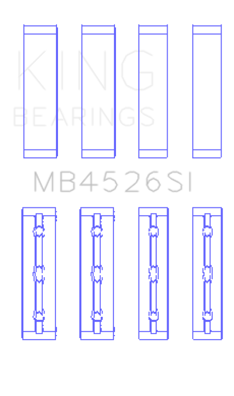 King Engine Bearings Toyota 1GR-FE (Size STD) Crankshaft Main Bearing Set Bearings King Engine Bearings