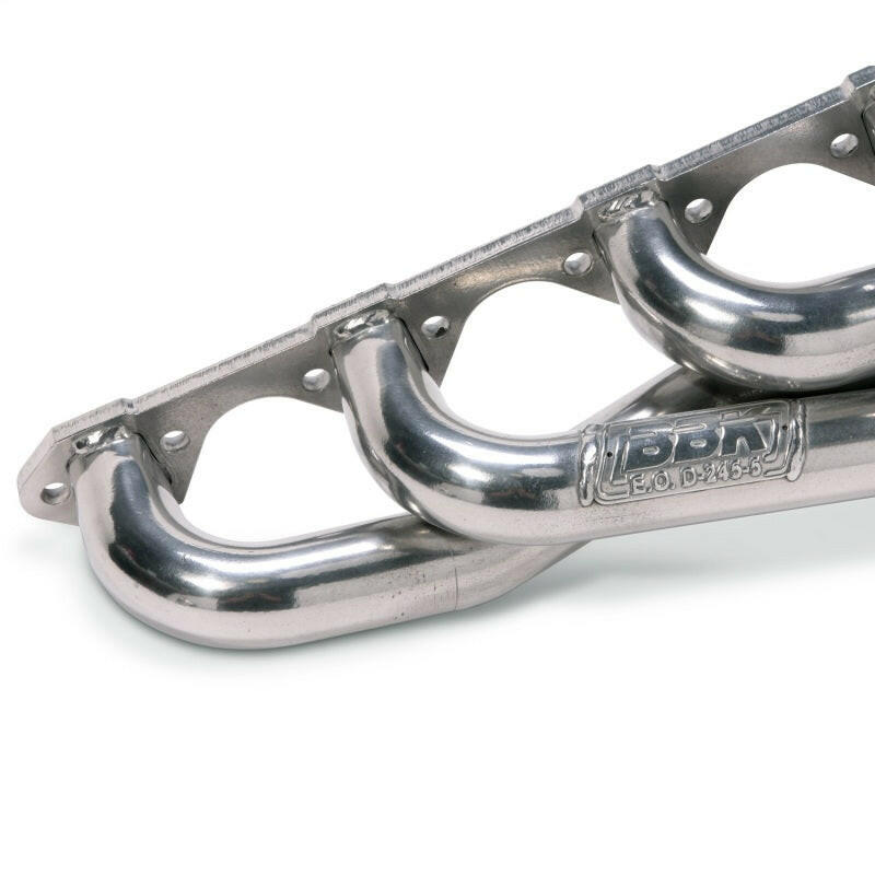 BBK 79-93 Mustang 351 Swap Shorty Unequal Length Exhaust Headers - 1-5/8 Silver Ceramic Headers & Manifolds BBK