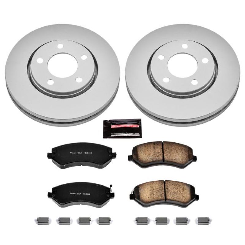 Power Stop 03-07 Chrysler Town & Country Front Z17 Evolution Geomet Coated Brake Kit Brake Kits - Performance Blank PowerStop