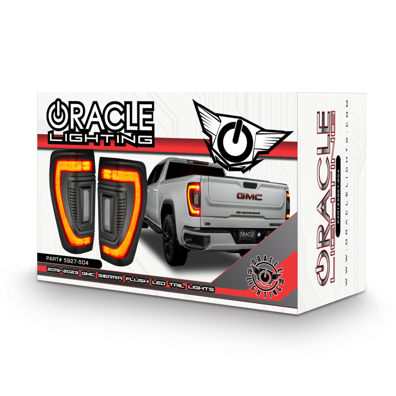 Oracle 19-23 GMC Sierra Flush Style LED Tail Lights - Factory Halogen Tail Lights ORACLE Lighting