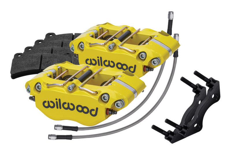 Wilwood 69-83 Porsche 911 Rear Dynapro Caliper Kit 3in MT - Yellow Brake Calipers - Perf Wilwood