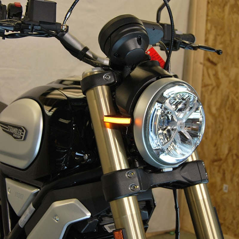 New Rage Cycles 18+ Ducati Scrambler 1100 Front Turn Signals Lights Corner New Rage Cycles