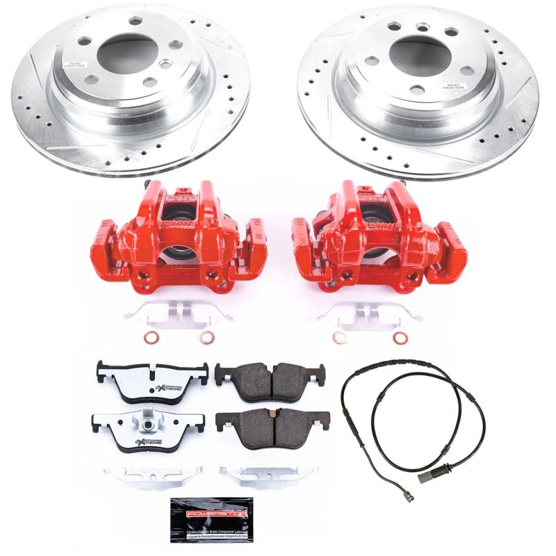 Power Stop 13-18 BMW 320i xDrive Rear Z26 Street Warrior Brake Kit w/Calipers Brake Kits - Performance D&S PowerStop