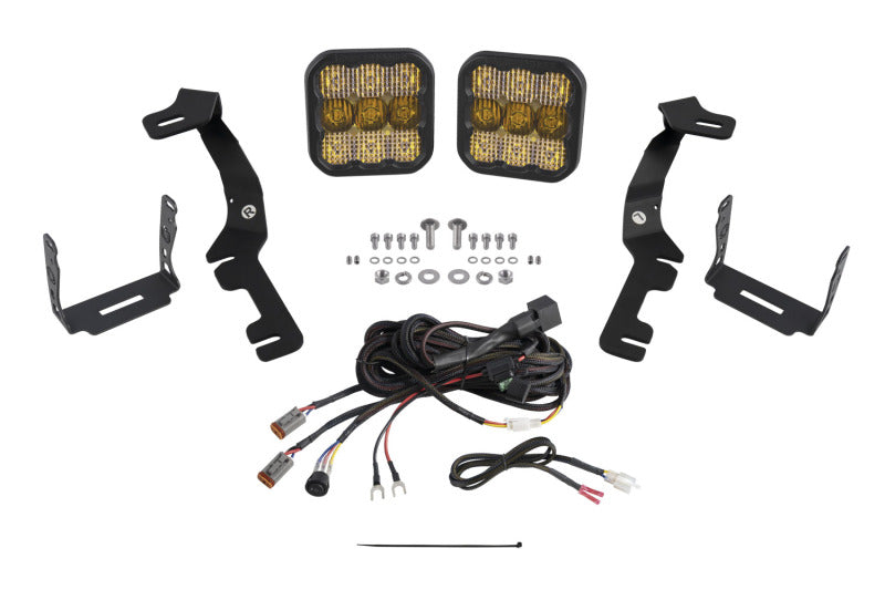 Diode Dynamics Stage Series Ditch Light Kit for 2019-Present Ram SS5 - Sport Yellow Combo Light Accessories and Wiring Diode Dynamics