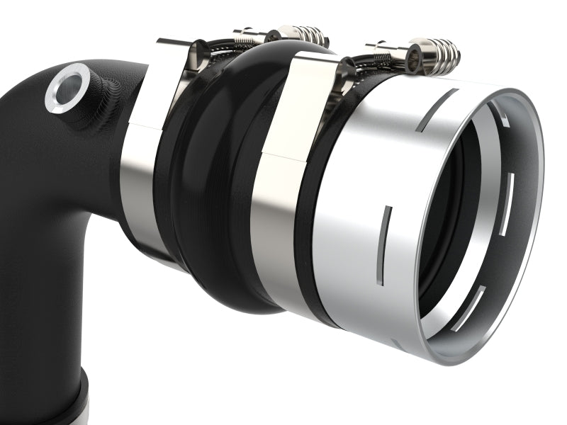 aFe 23-24 Ford Diesel Trucks V8-6.7L (td) BladeRunner Aluminum Hot and Cold Charge Pipe Kit - Black Intercoolers aFe