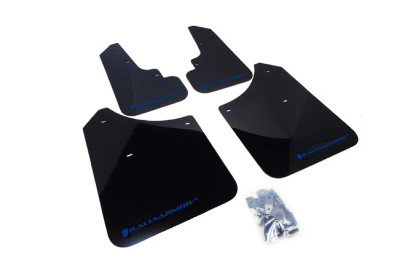 Rally Armor 03-08 Subaru Forester Black UR Mud Flap w/ Blue Logo Mud Flaps Rally Armor