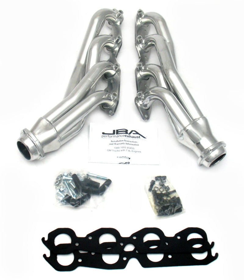 JBA 88-93 GM Truck 7.4L BBC w/A.I.R. 1-3/4in Primary Silver Ctd Cat4Ward Header Headers & Manifolds JBA