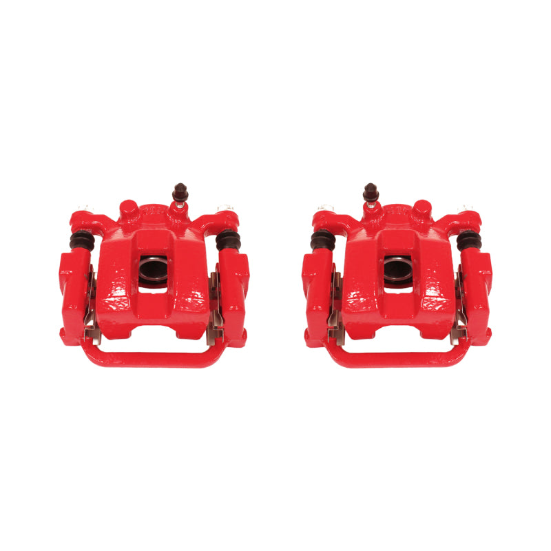 Power Stop 03-08 Infiniti FX35 Rear Red Calipers w/Brackets - Pair Brake Calipers - Perf PowerStop