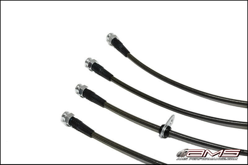 AMS Performance 08-15 Mitsubishi EVO X Stainless Steel Brake Lines (4 Lines) Brake Line Kits AMS