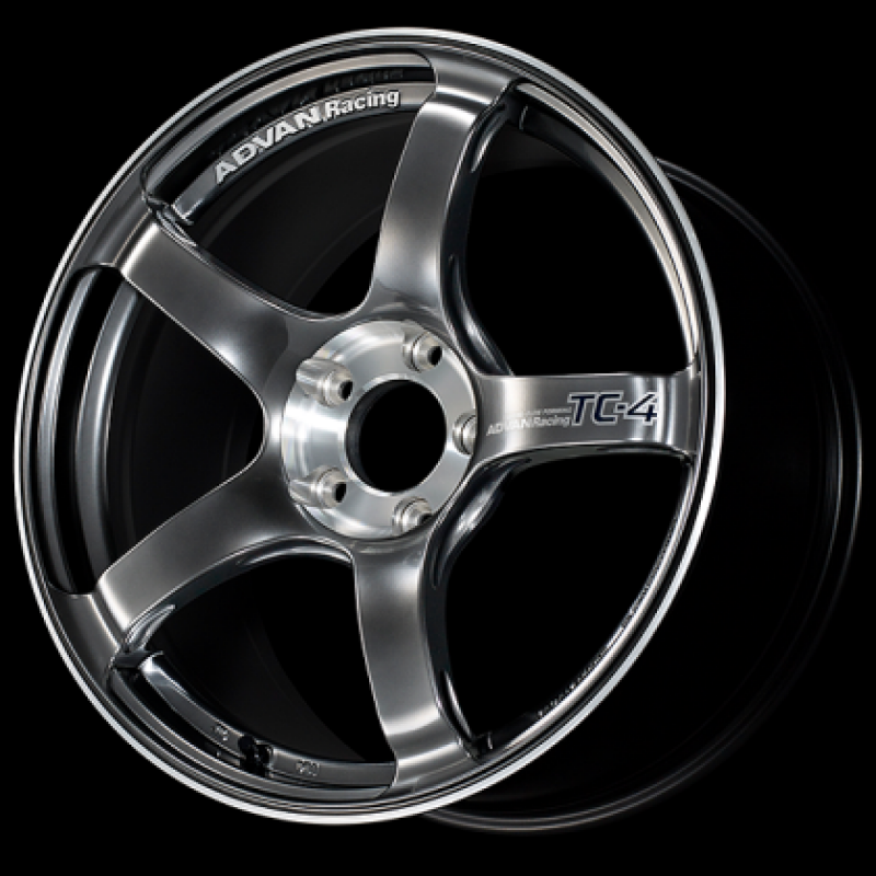Advan TC4-SE 18x8.5 +45 5x100 Racing Hyper Black and Diamond Cut Wheel Wheels - Cast Advan