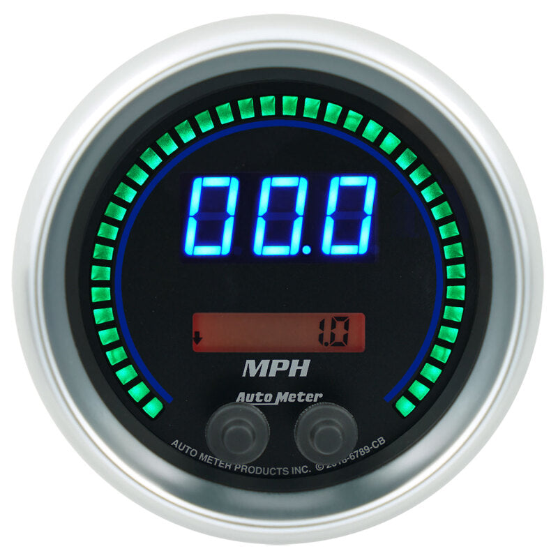 Autometer 85.7mm Black Switchable 260 MPH / 260 KM/H Speedometer Cobalt Elite Digital Gauge Gauges AutoMeter