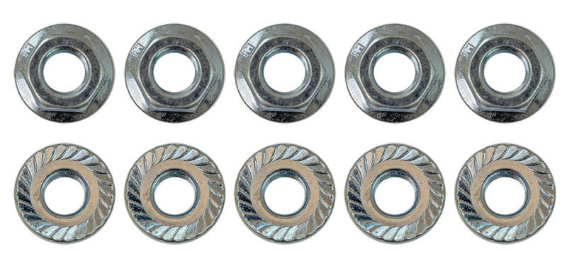 Moroso 5/16in-24 Serrated Zinc Flange Nut - 10 Pack Hardware Kits - Other Moroso