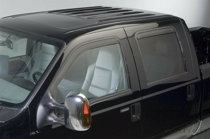 Putco 99-16 Ford SuperDuty Crew Cab (Set of 4) Element Tinted Window Visors Wind Deflectors Putco