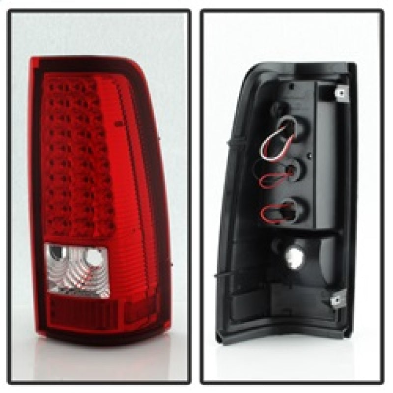 xTune Chevy Silverado 1500/2500/3500 03-06 LED Tail Lights Red Clear ALT-ON-CS03-LED-RC Tail Lights SPYDER
