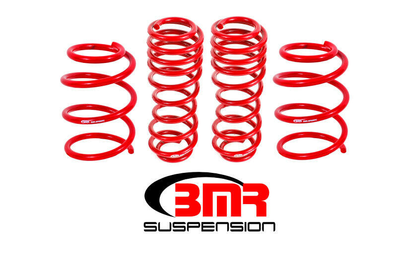 BMR 05-14 S197 Mustang GT Handling Version Lowering Springs (Set Of 4) - Red Lowering Springs BMR Suspension