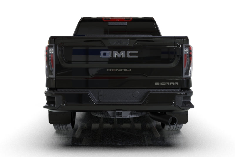 Rally Armor 20-26 GMC Sierra 2500/3500 HD Denali Black Mud Flap w/White Logo Mud Flaps Rally Armor