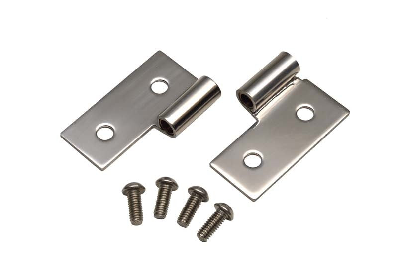 Kentrol 76-06 JEEP CJ Wrangler YJ/TJ Lower Door Hinge Pair - Polished Silver Doors Kentrol