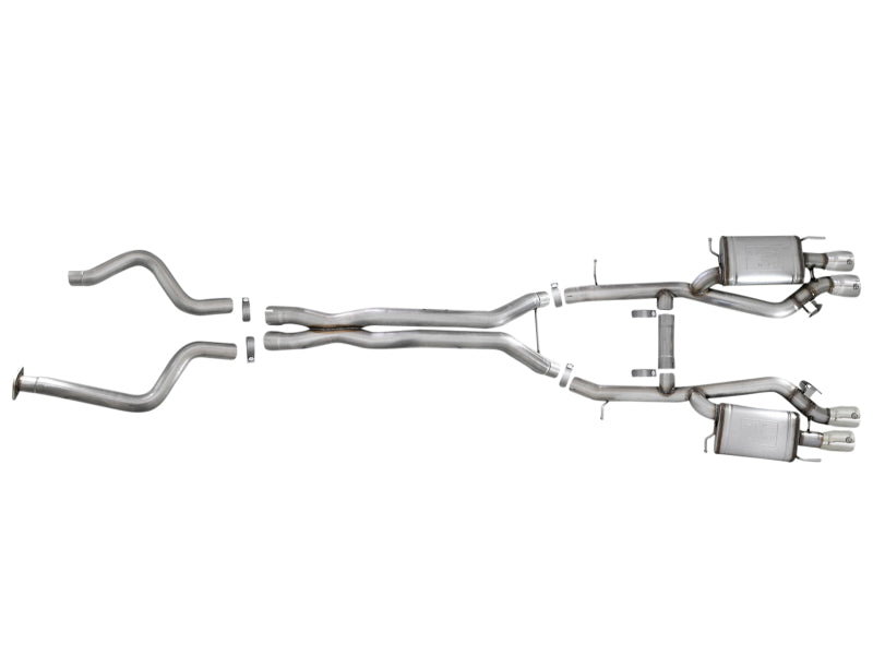 aFe MACHForce XP 3in 304 SS Cat-Back Dual Mode Exhaust w/ Polished Tips 16-17 Cadillac ATS-V V6-3.6L Catback aFe