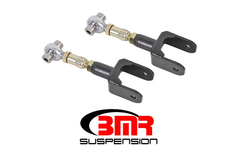 BMR 79-04 Fox Mustang Upper Control Arms On-Car Adj. Rod Ends - Black Hammertone Control Arms BMR Suspension
