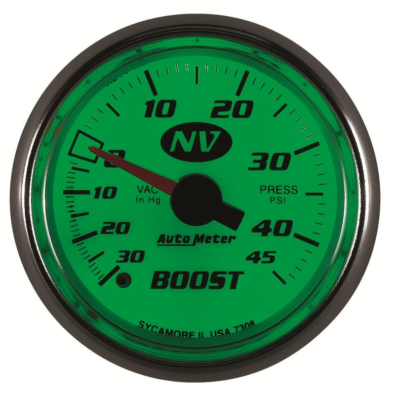 Autometer 52mm Mechanical 30 In Hg-Vac/45 PSI Vacuum / Boost Gauge Gauges AutoMeter