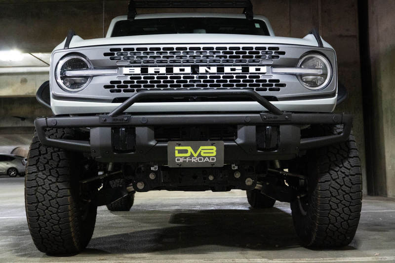 DV8 Offroad 21-22 Ford Bronco Factory Front Bumper Licence Relocation Bracket - Front License Plate Relocation DV8 Offroad