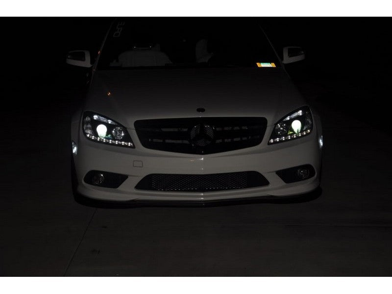 Spyder Mercedes Benz C-Class 08-11 Projector Headlights Halogen - DRL Blk PRO-YD-MBW20408-DRL-BK Headlights SPYDER