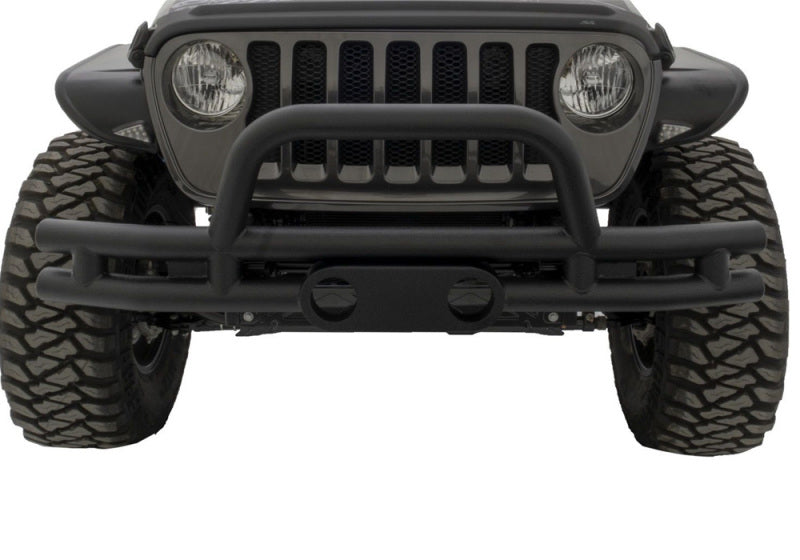 Rampage 2007-2018 Jeep Wrangler(JK) Double Tube Bumper Front - Black Bumpers - Steel Rampage