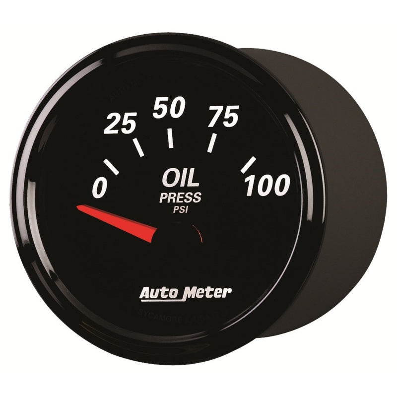 Autometer Designer Black II 52mm 100 PSI Oil Pressure Gauge Gauges AutoMeter