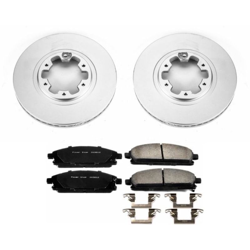Power Stop 97-03 Infiniti QX4 Front Z17 Evolution Geomet Coated Brake Kit Brake Kits - Performance Blank PowerStop