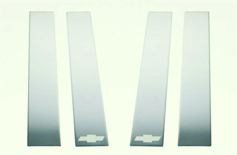 Putco 19-20 Chevy Silv Fits Double Cab and Crew Cab - Bow Tie Etching Exterior Trim Putco