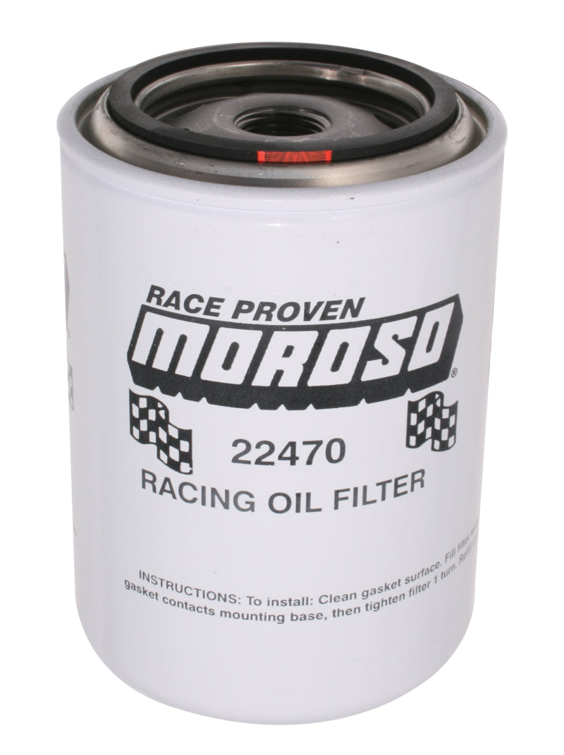 Moroso Ford/Mopar/Import 3/4in Thread 5-1/4in Tall Oil Filter - Racing Oil Filters Moroso